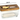 A small rectangular glass container with a ribbed clear body, a light wood lid, and a beige pull tab, shown with dimension lines indicating 16 cm width, 9.5 cm height, and 7.