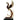 A decorative phoenix figurine with gold-toned metal wings and body, deep red crystal-like body panels, and a long curled tail, mounted on a glossy black rectangular base.
