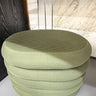 Green woven ottoman