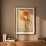 Abstract sun & fether wall art