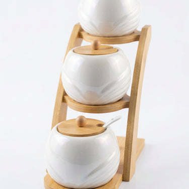 3-Tiered Ceramic Jar Set Big