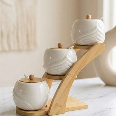 3-Tiered Ceramic Jar Set Big