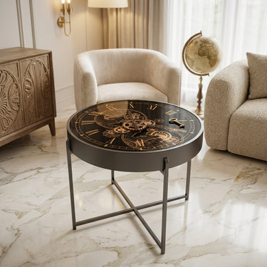 Gear Clock 60cm Side Table