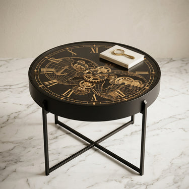 Gear Clock 60cm Side Table