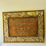 Elegance Decor Mool Mantar wall art with antique sandstone texture, metallic gold script, and rustic 3D carved border.