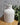 White Ribbed Ceramic Vase