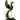 A decorative phoenix figurine with a textured gold finish and deep green stone inlay, mounted on a polished black rectangular base against a plain white background.
